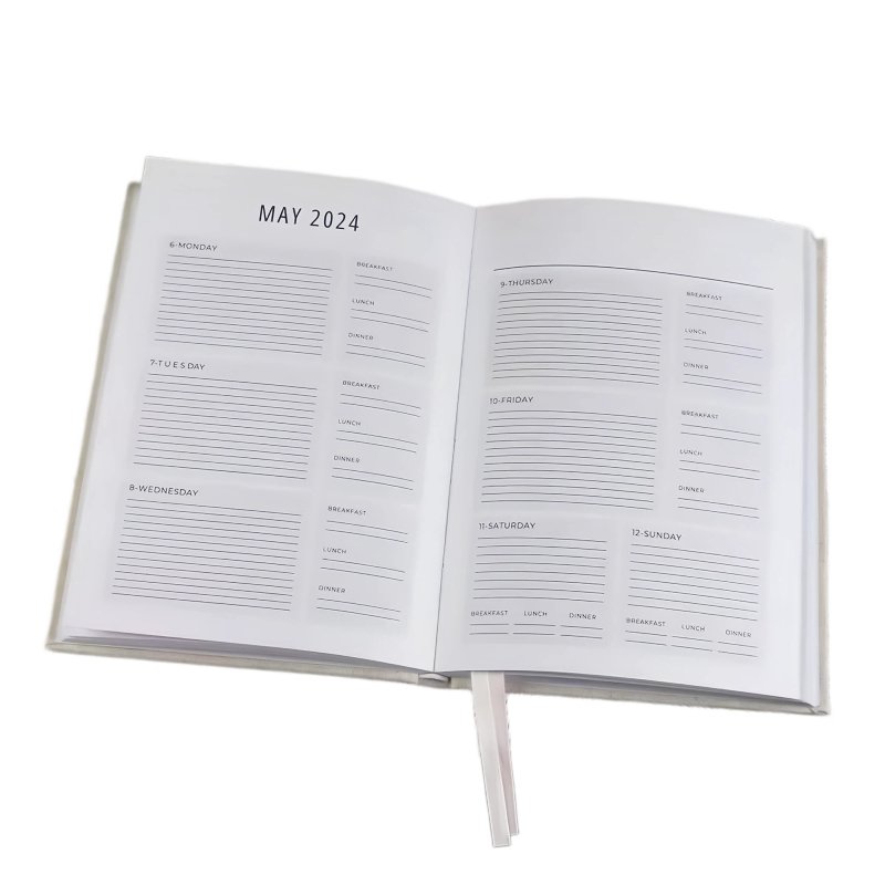 high quality linen cloth cover book printing
